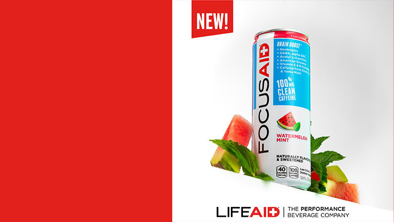 LIFEAID Beverage Co. FOCUSAID, Watermelon Mint