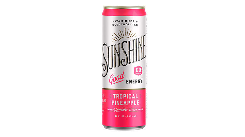 Sunshine Beverages Tropical Pineapple Sparkling Energy Drink