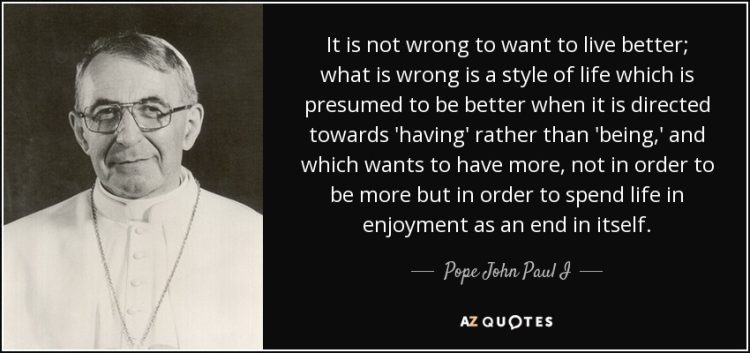 Pope John Paul I Inspirational Quotes and Sayings