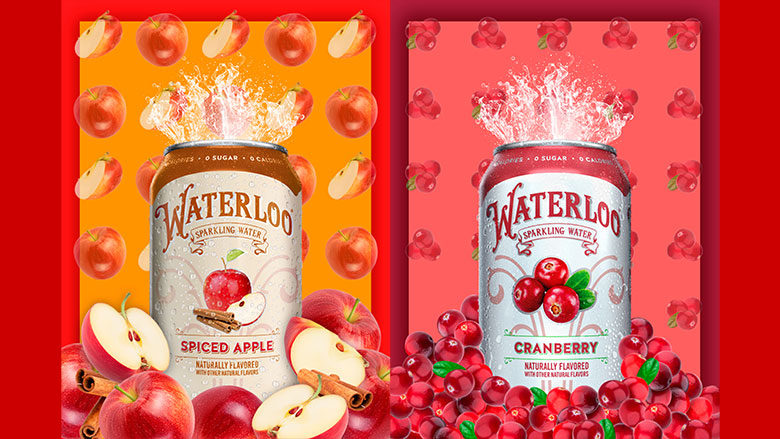 Waterloo Sparkling Water Spiced Apple, Cranberry
