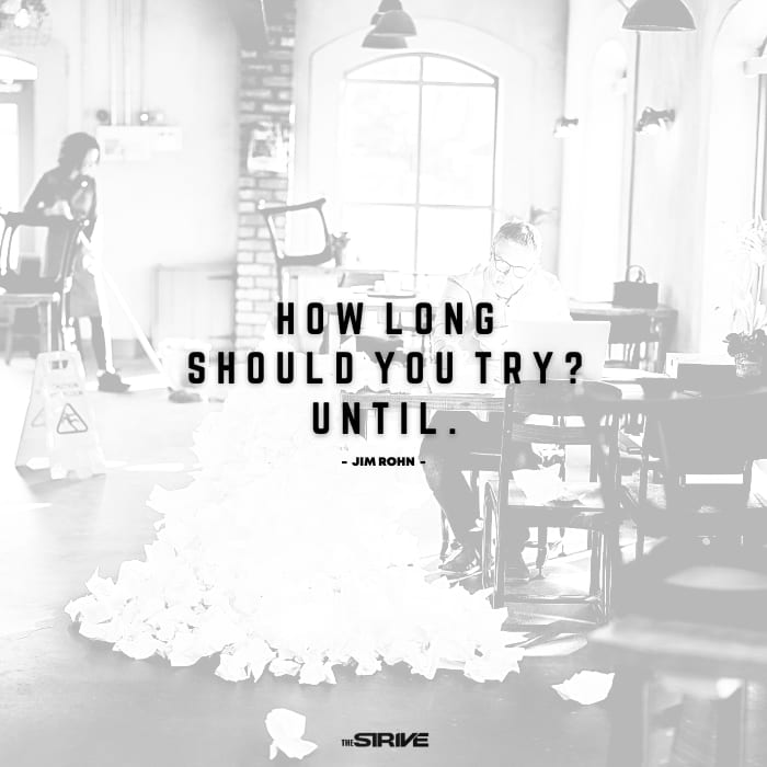 Jim Rohn Quote on Persistence - Try Until