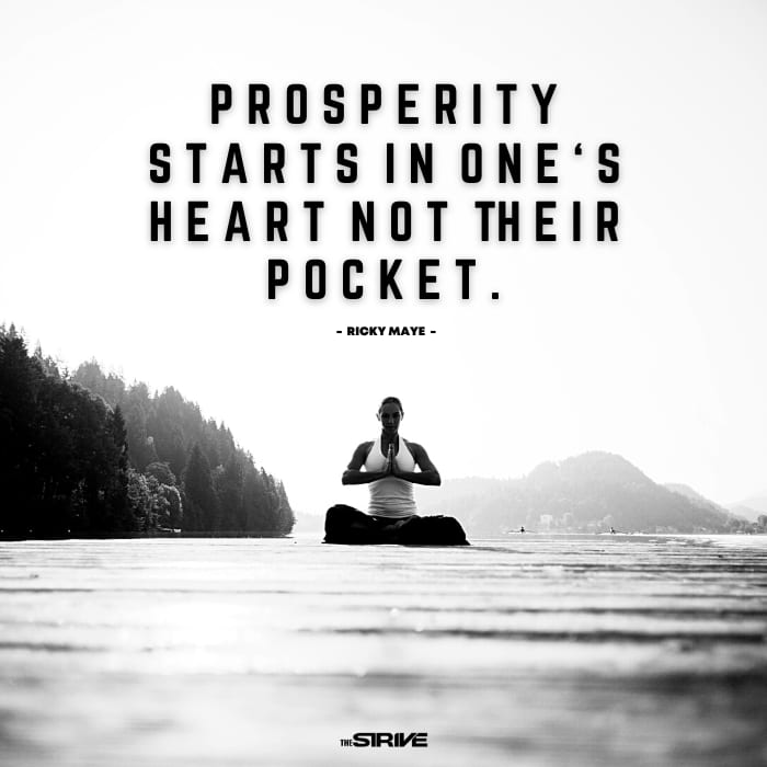 quote about prosperity starting in the heart