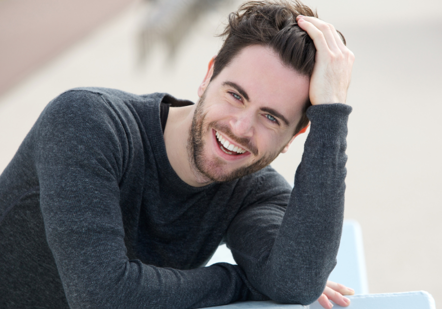 handsome man smiling compliments for men