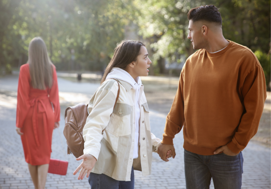 man looking at another woman how to know when to leave a relationship