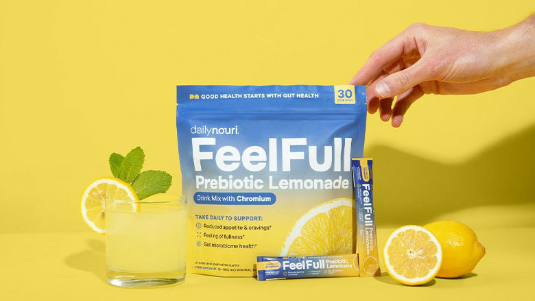 Daily Nouri FeelFull Prebiotic Drink Mix for Natural Weight Health Solutions