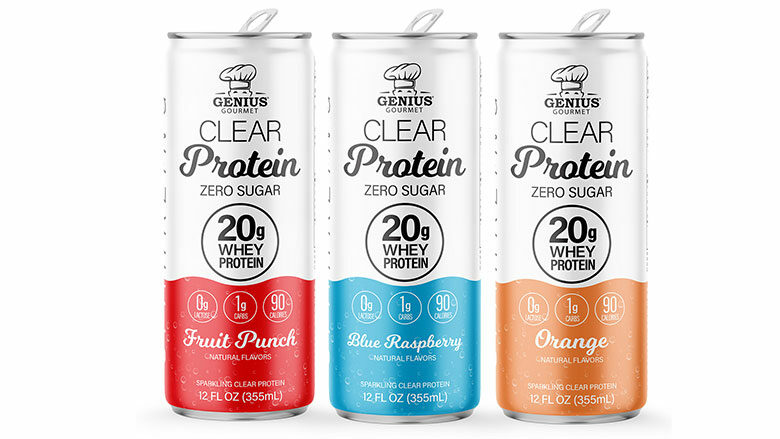 Genius Gourmet Sparkling Clear Protein Drinks