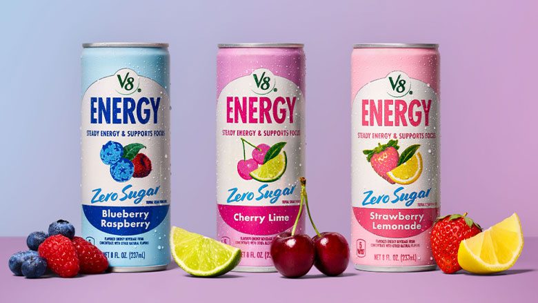 V8 Expands Line With Zero Sugar Energy